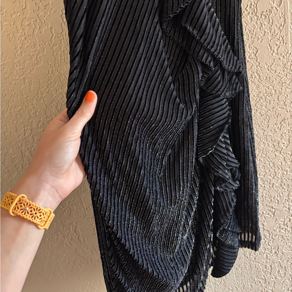 Velvet Ruffle Dress - Picture 5 of 7